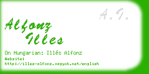 alfonz illes business card