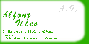 alfonz illes business card